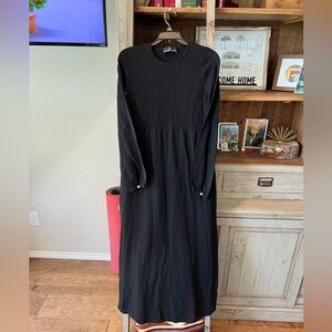 NWOT Pomander Place Tuckernuck women’s black double knit Lennox dress size small